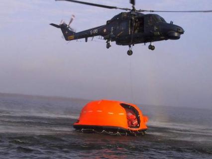 Helicopter and Liferaft